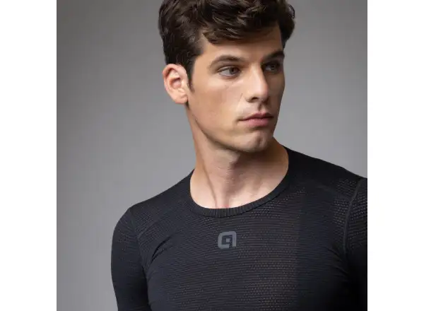Alé Intimo Merino męska bielizna termoaktywna z długim rękawem Black