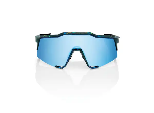 100% SPEEDCRAFT okulary rowerowe Black Holographic/Hiper blue Multilayer Mirror Lens