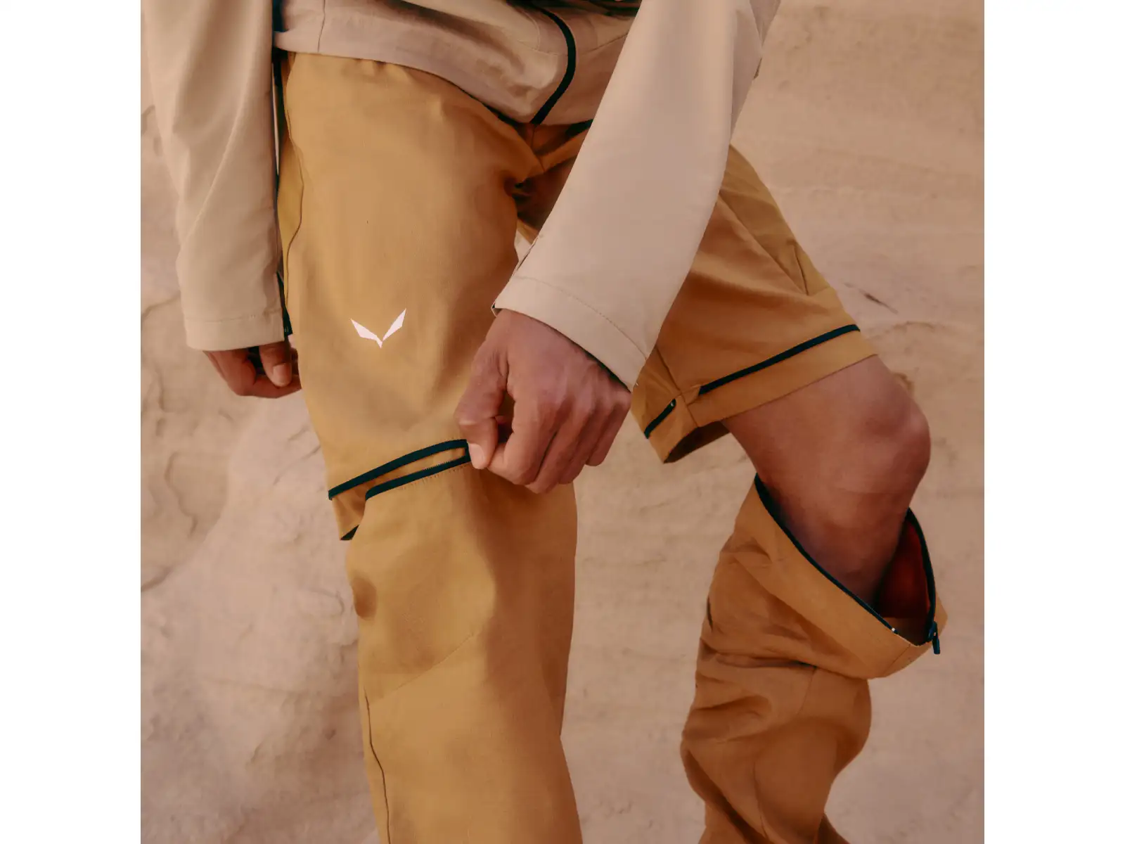 Salewa Puez Hemp/DST 2/1 męskie spodnie Golden Brown