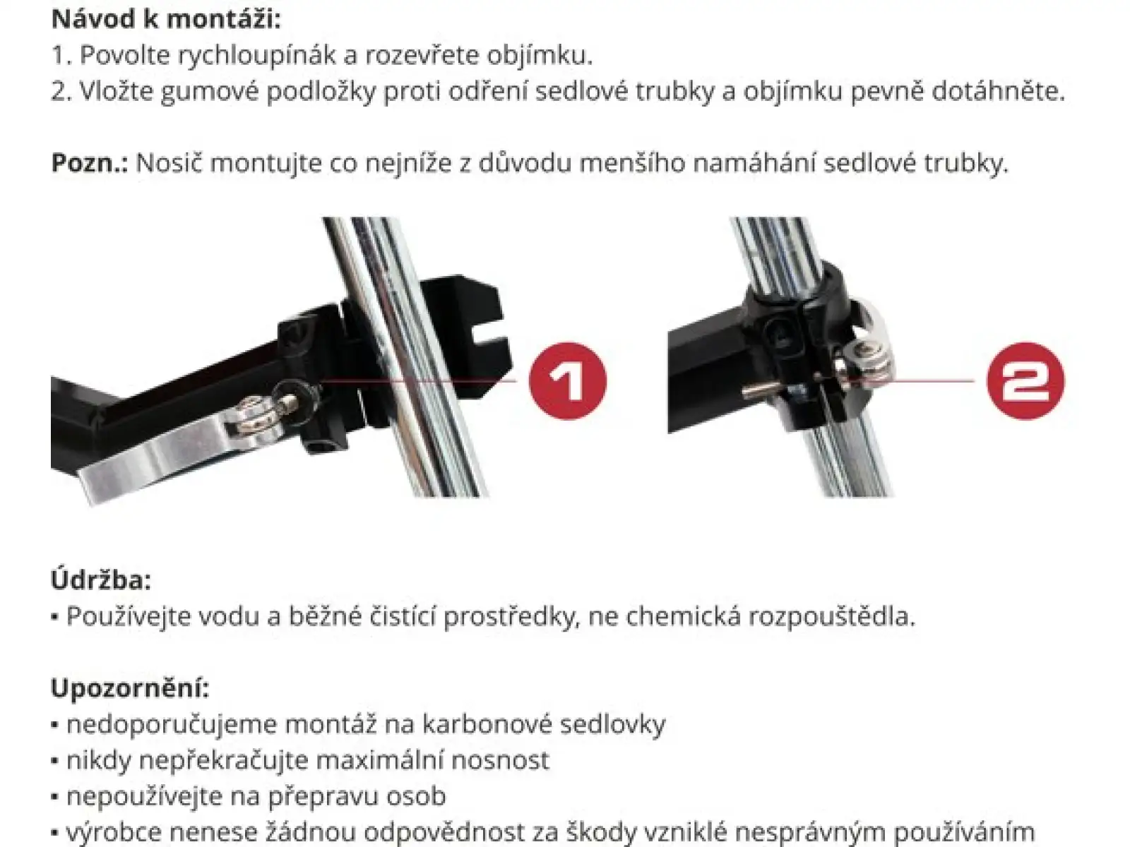 MAX1 Tourist bagażnik na sztycę z bokami czarna