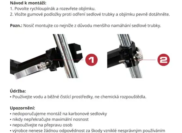 MAX1 Tourist bagażnik na sztycę z bokami czarna