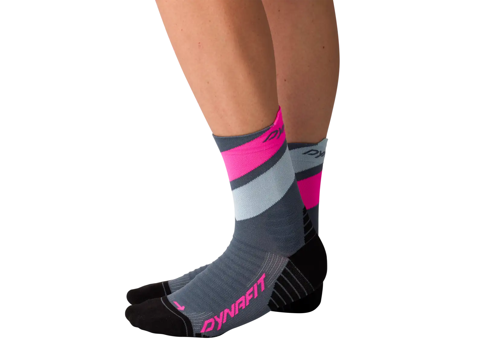 Dynafit Ultra Mid skarpety do biegania Cinder/Pink Glo
