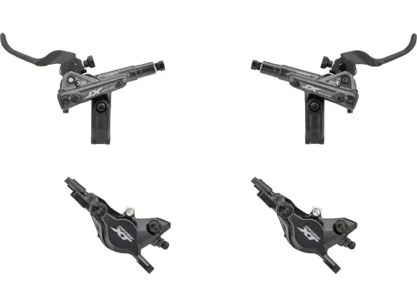 Shimano XT BR-M8100 + BL-M8100 zestaw hamulców tarczowych przód + tył, polimer, J-kit