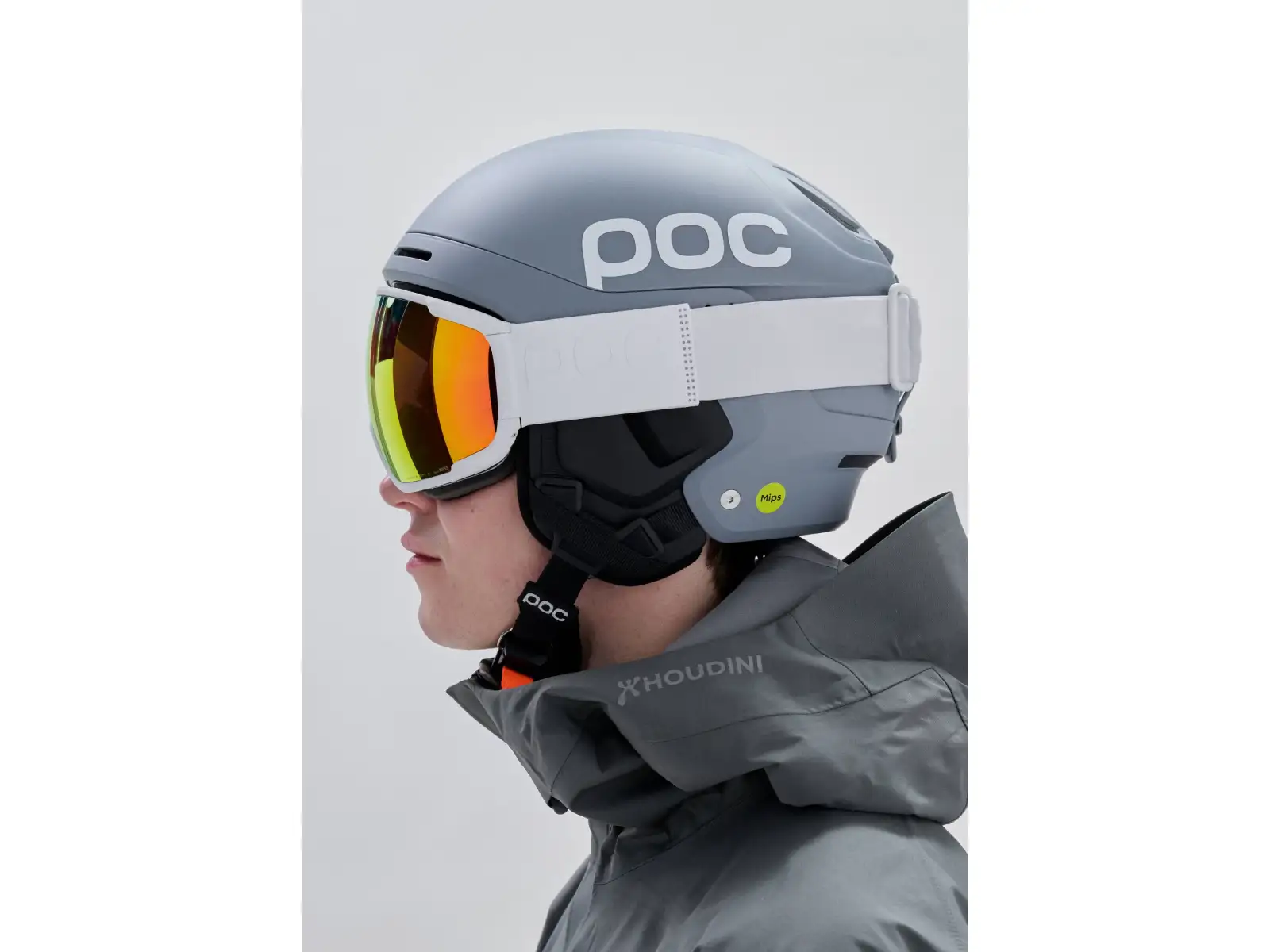 POC Zonula gogle narciarskie Hydrogen White/Partly Sunny Orange