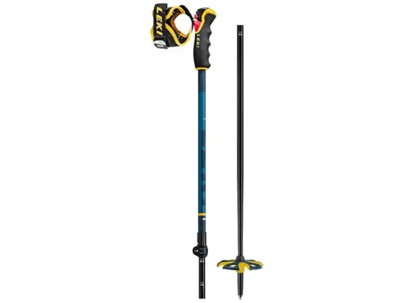 Leki Spitfire Vario 3D zjazdowe teleskopowe kije Blue/Yellow 110 - 140 cm