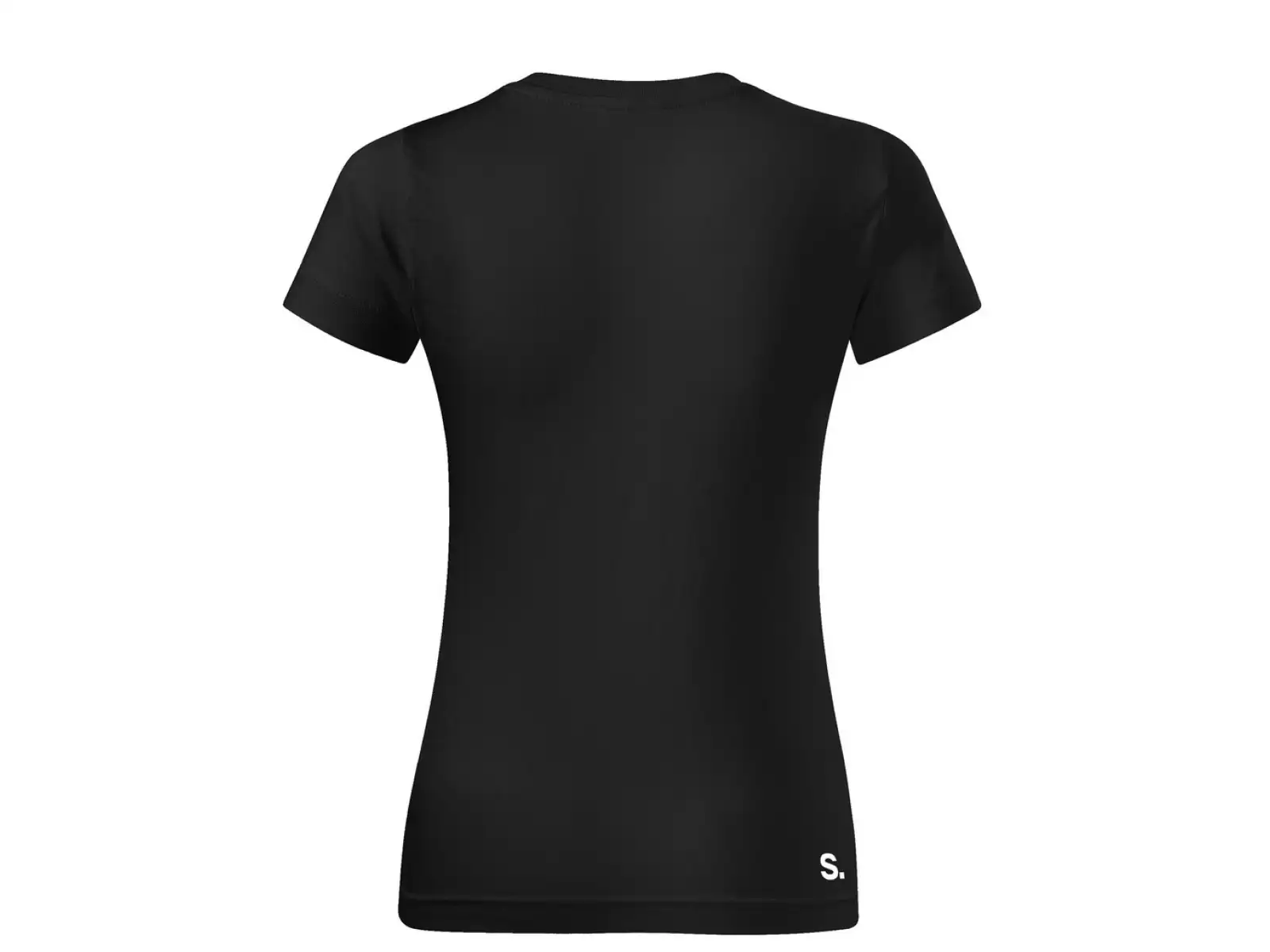 Superior Silk Print damskie koszulka krótki rękaw Black