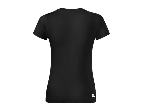 Superior Silk Print damskie koszulka krótki rękaw Black