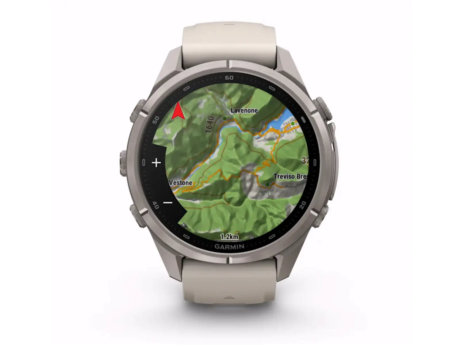 Garmin fenix 9 Pro inReach 43 mm smartwatch Titanium Fog Gray/Dark Sandstone