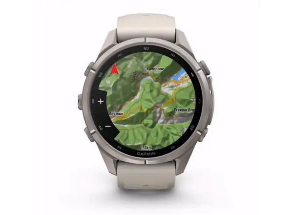 Garmin fenix 9 Pro inReach 43 mm smartwatch Titanium Fog Gray/Dark Sandstone