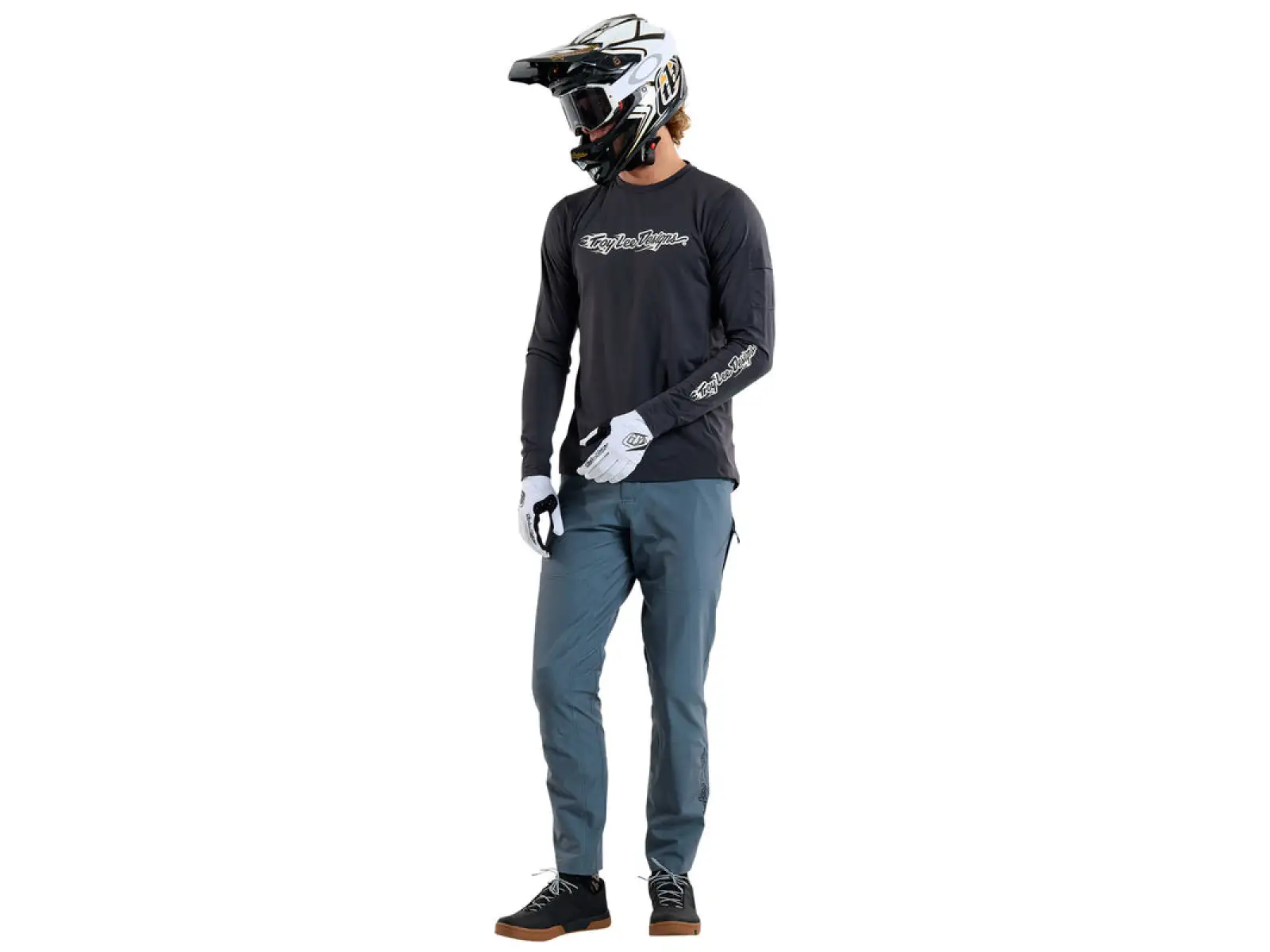 Troy Lee Designs Ruckus Long Travel męskie spodnie Mono Steel Blue