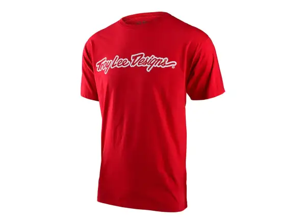Troy Lee Designs Signature męska koszulka z krótkim rękawem Red