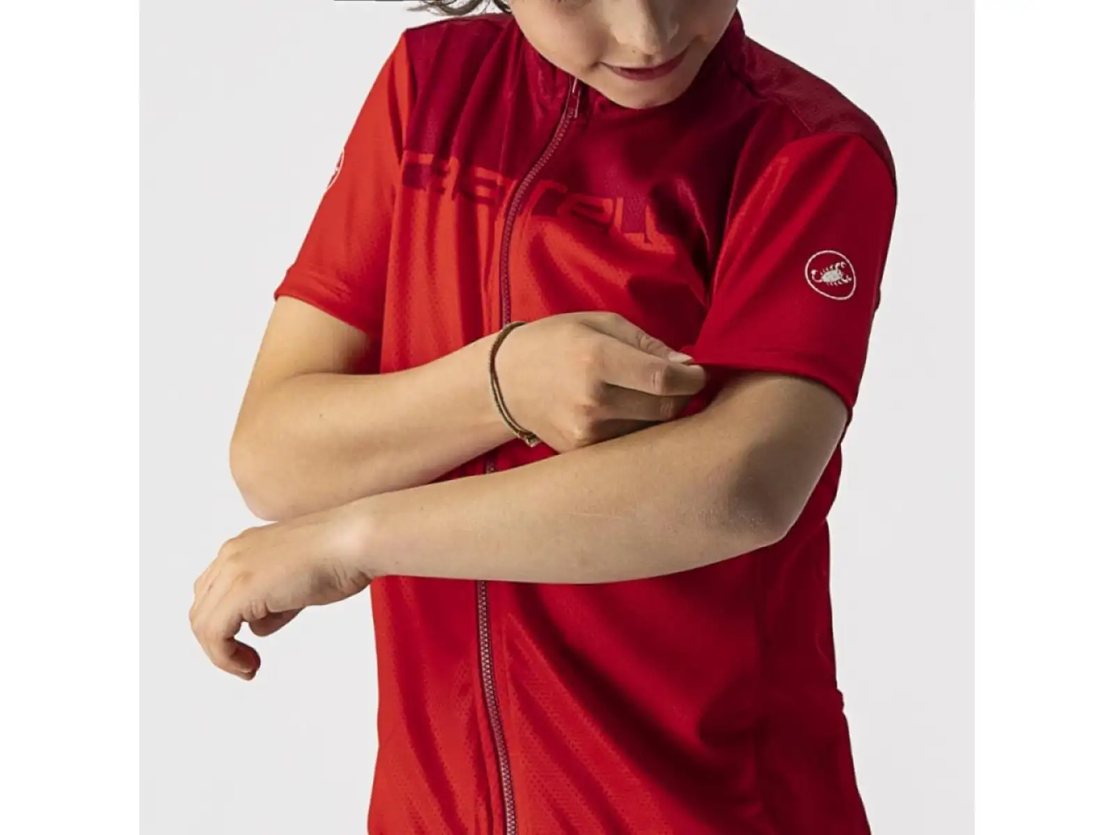 Castelli Neo Prologo dziecięcy dres krótki rękaw czerwona