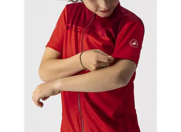 Castelli Neo Prologo dziecięcy dres krótki rękaw czerwona