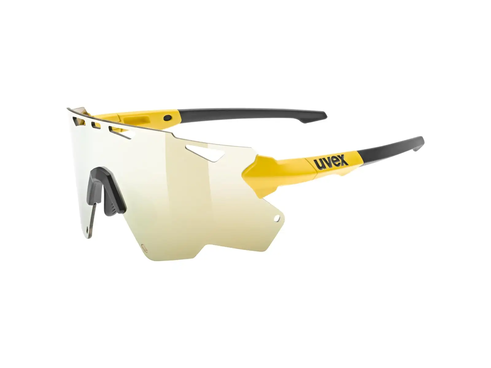 Uvex Sportstyle 228 okulary rowerowe Sunbee Black Mat/Mirror Yellow