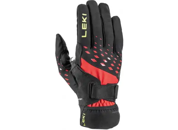 Leki Ultra Trail Storm Shark rękawice do biegania Black/Red/Neon Yellow
