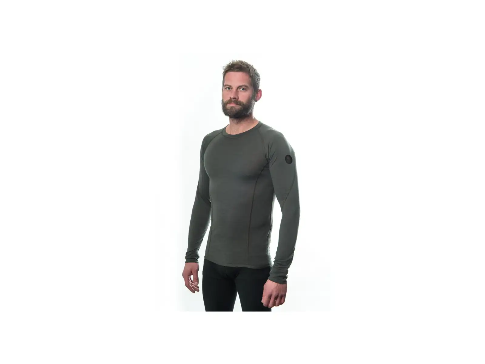 Sensor Merino Air męska koszulka z długim rękawem Olive Green