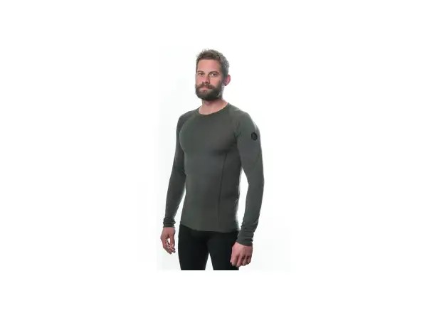 Sensor Merino Air męska koszulka z długim rękawem Olive Green