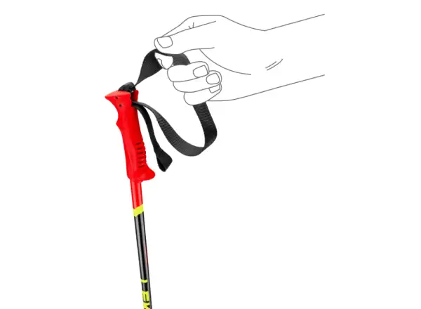 Leki Racing Kids dziecięce kije zjazdowe Bright Red/Black/Neon Yellow