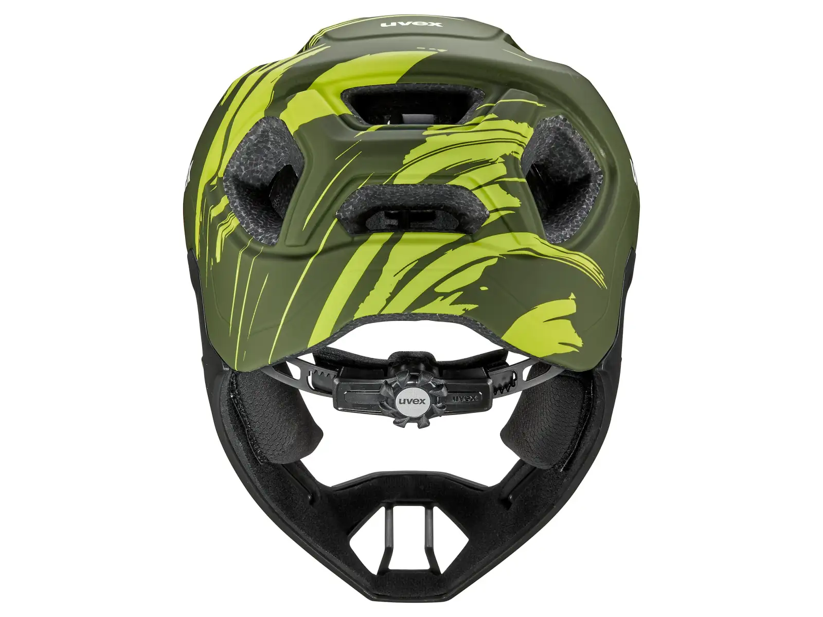 Uvex React JR kask MTB fullface Dark olive matt