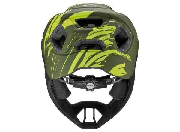 Uvex React JR kask MTB fullface Dark olive matt
