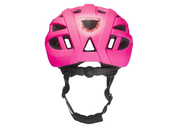 R2 Lumen kask rowerowy neon różowy