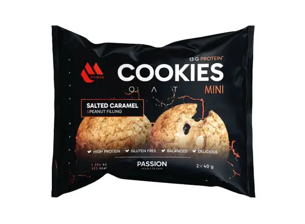 Passion MPower Cookie Gain Mini 2x40g Słony karmel nadzienie orzechowe