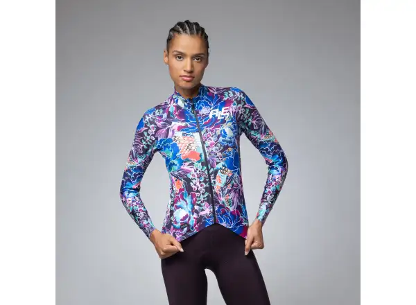 Alé PR-E Jardin damska ocieplana koszulka kolarska długi rękaw Purple Combo