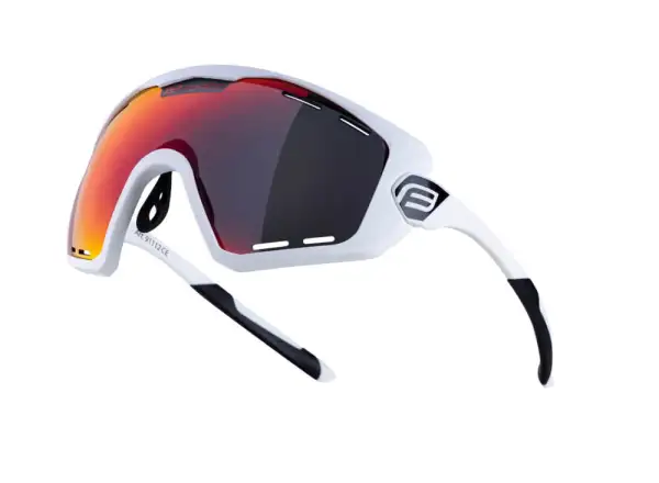 Force Ombro Plus okulary rowerowe biała/czerwona szkła