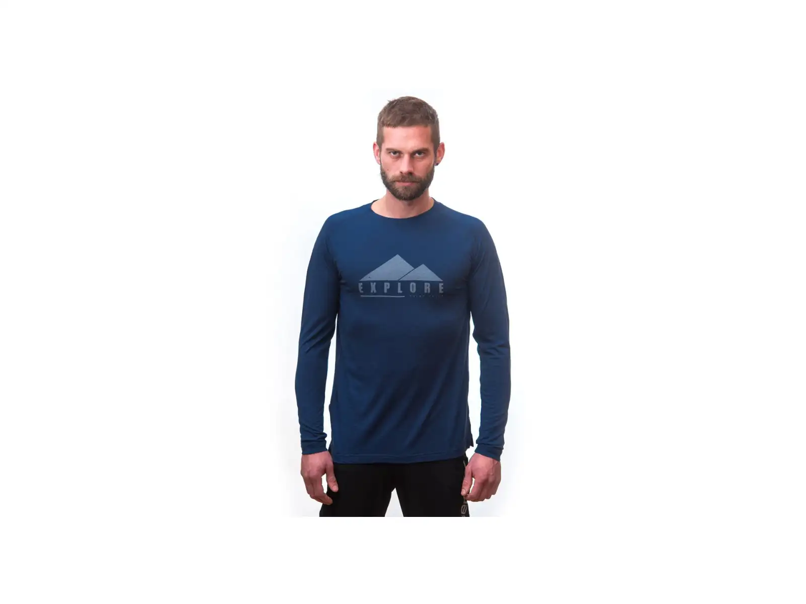 Sensor Merino Air PT Explore męska koszulka z długim rękawem ciemnoniebieska