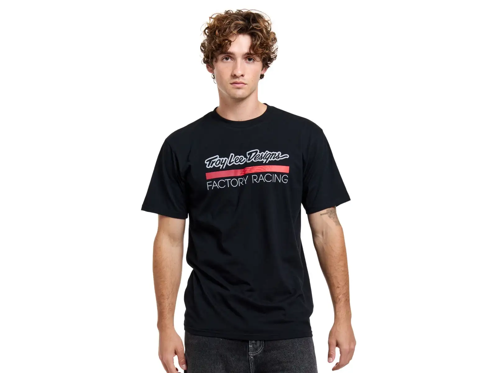 Troy Lee Designs Factory Racing męska koszulka krótki rękaw Black/Red