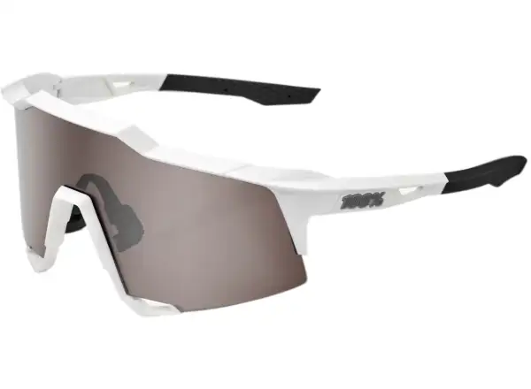 100% Speedcraft okulary Matte White/HiPER Silver Mirror