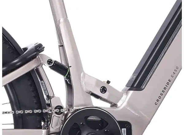 Rock Machine Crossride e450 FS niskonastupowe pełne zawieszenie rower elektryczny Sand Grey/Black