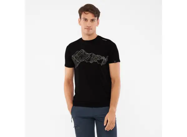 Viking Lenta Bamboo męska koszulka z krótkim rękawem Black/Grey