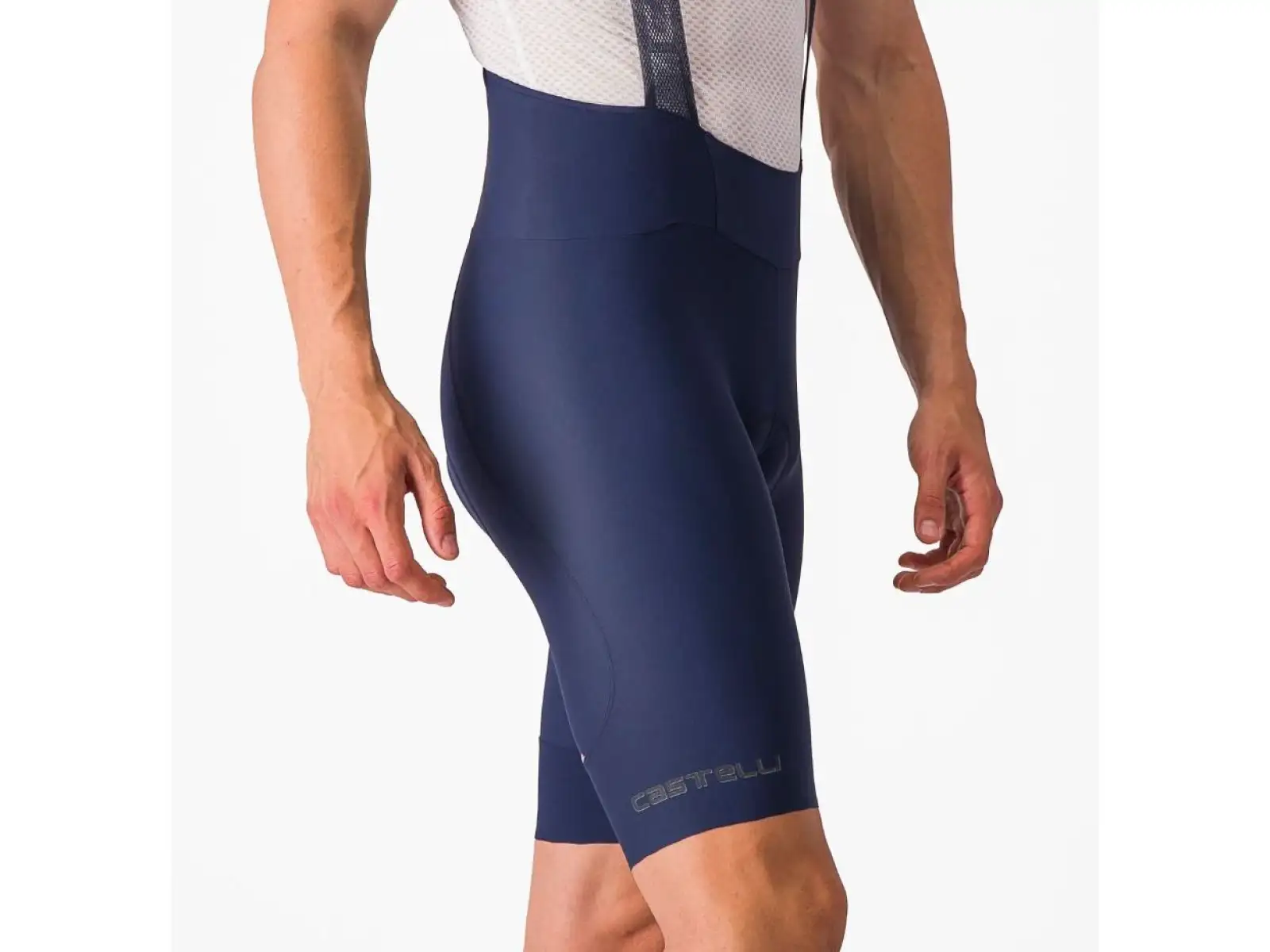 Castelli Espresso 3 męskie spodenki z wkładką i szelkami Belgian Blue