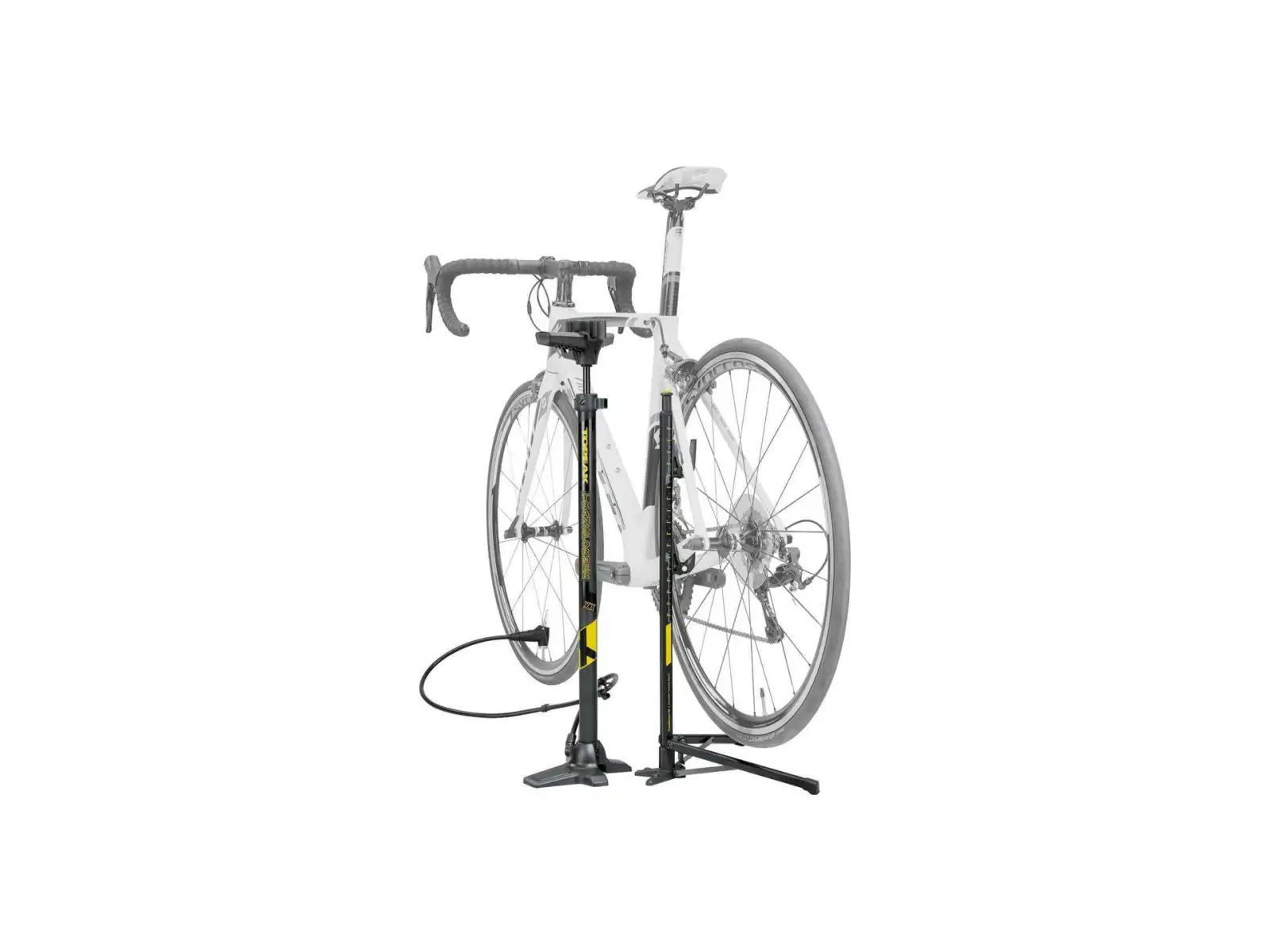 Topeak Transformer XX floor pump with stand, warsztatowa pompka i stojak