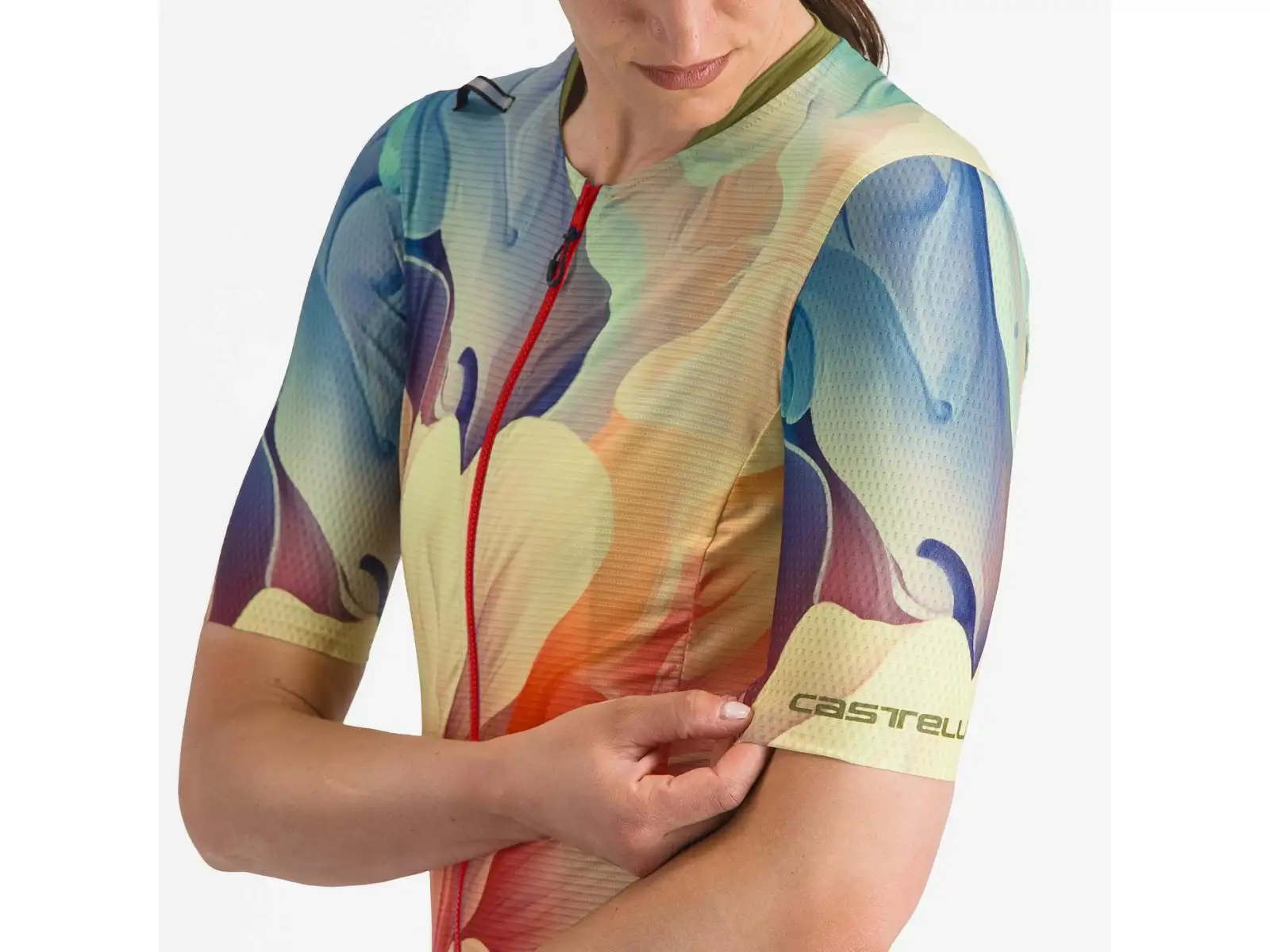 Castelli Unlimited Pro damski dres krótki rękaw Multicolor Green