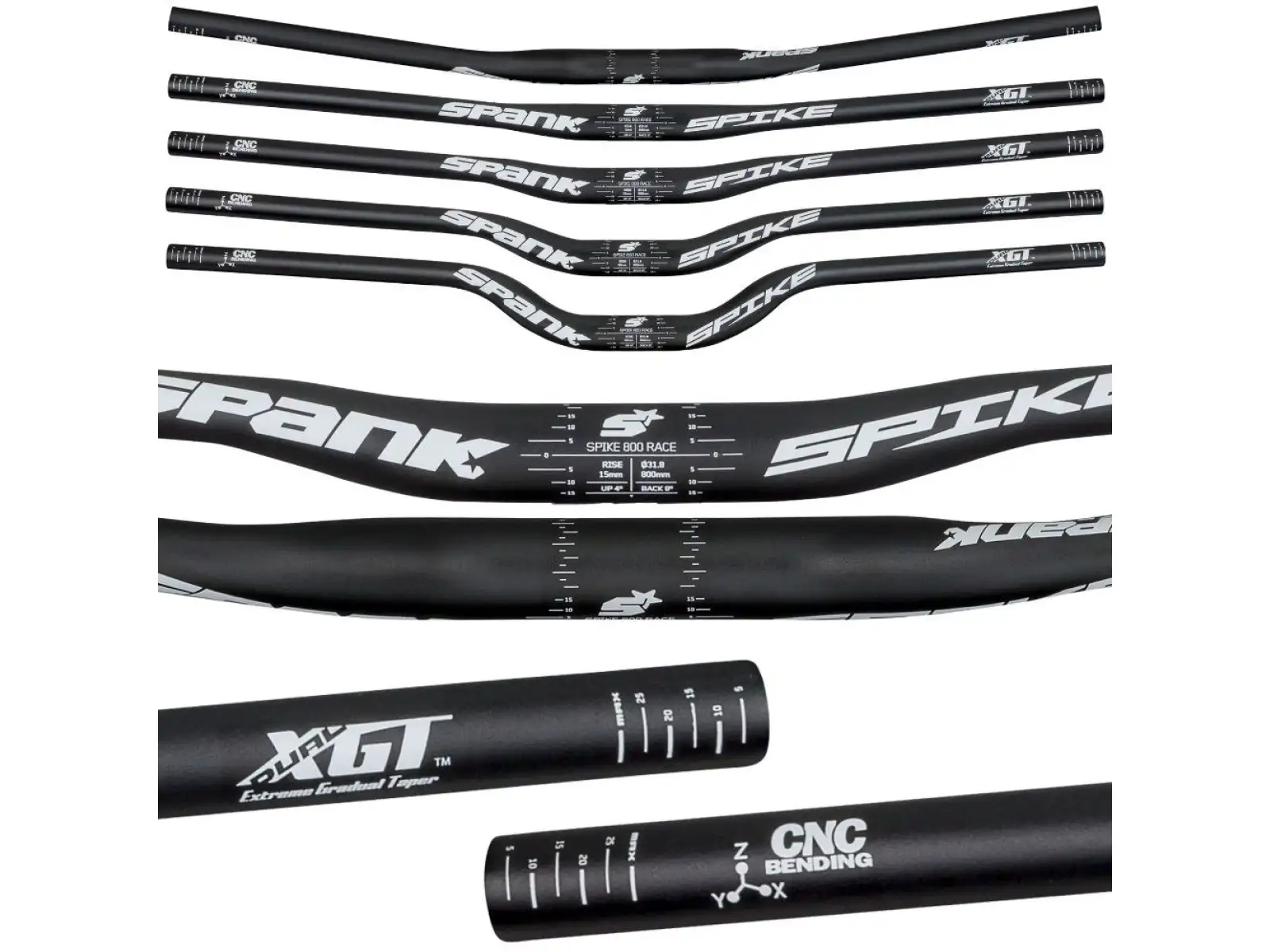 Spank SPIKE 800 Vibrocore kierownica 30R Black White