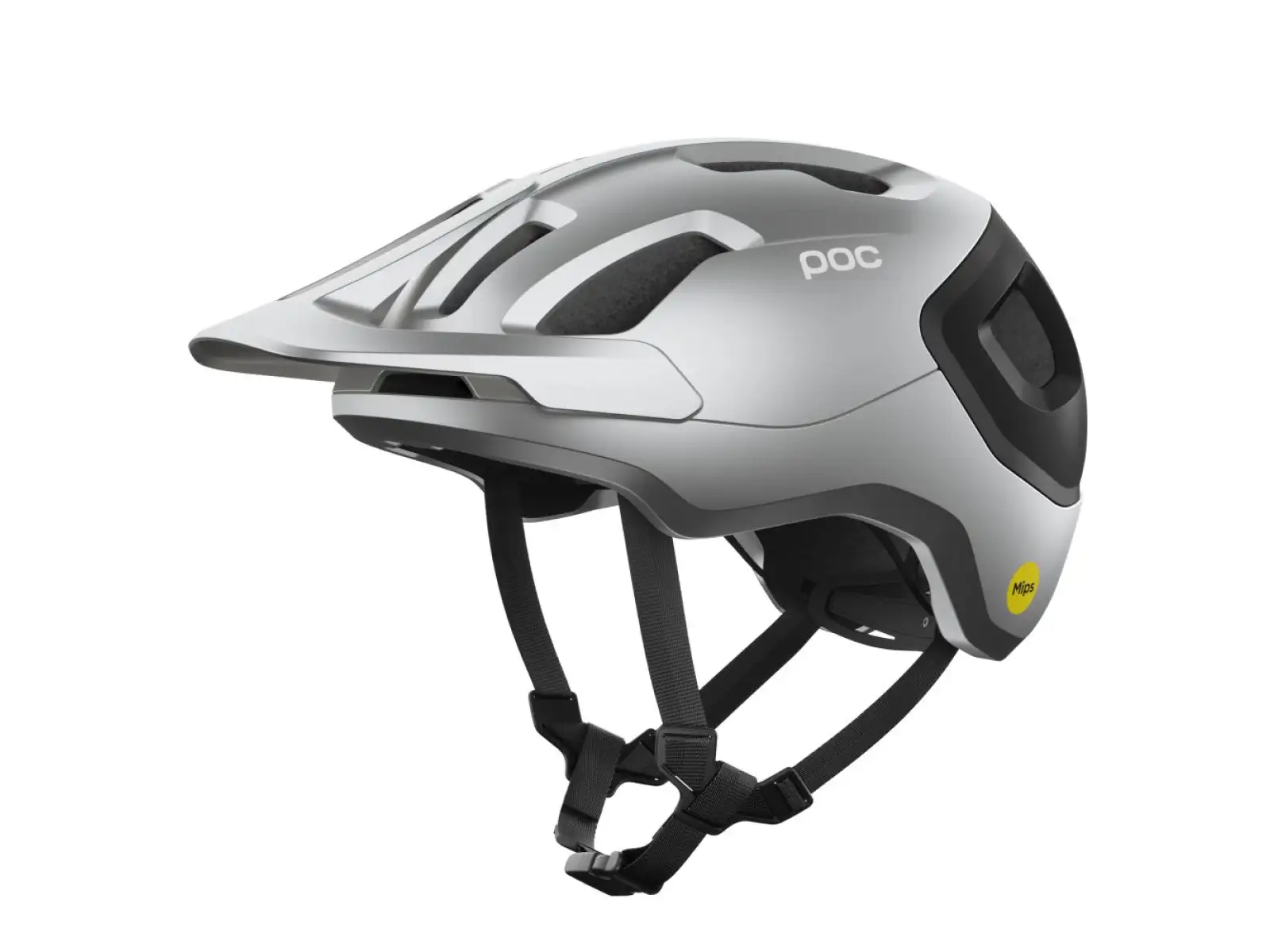 POC Axion Race MIPS kask Uranium Black/Argentite Silver Matt