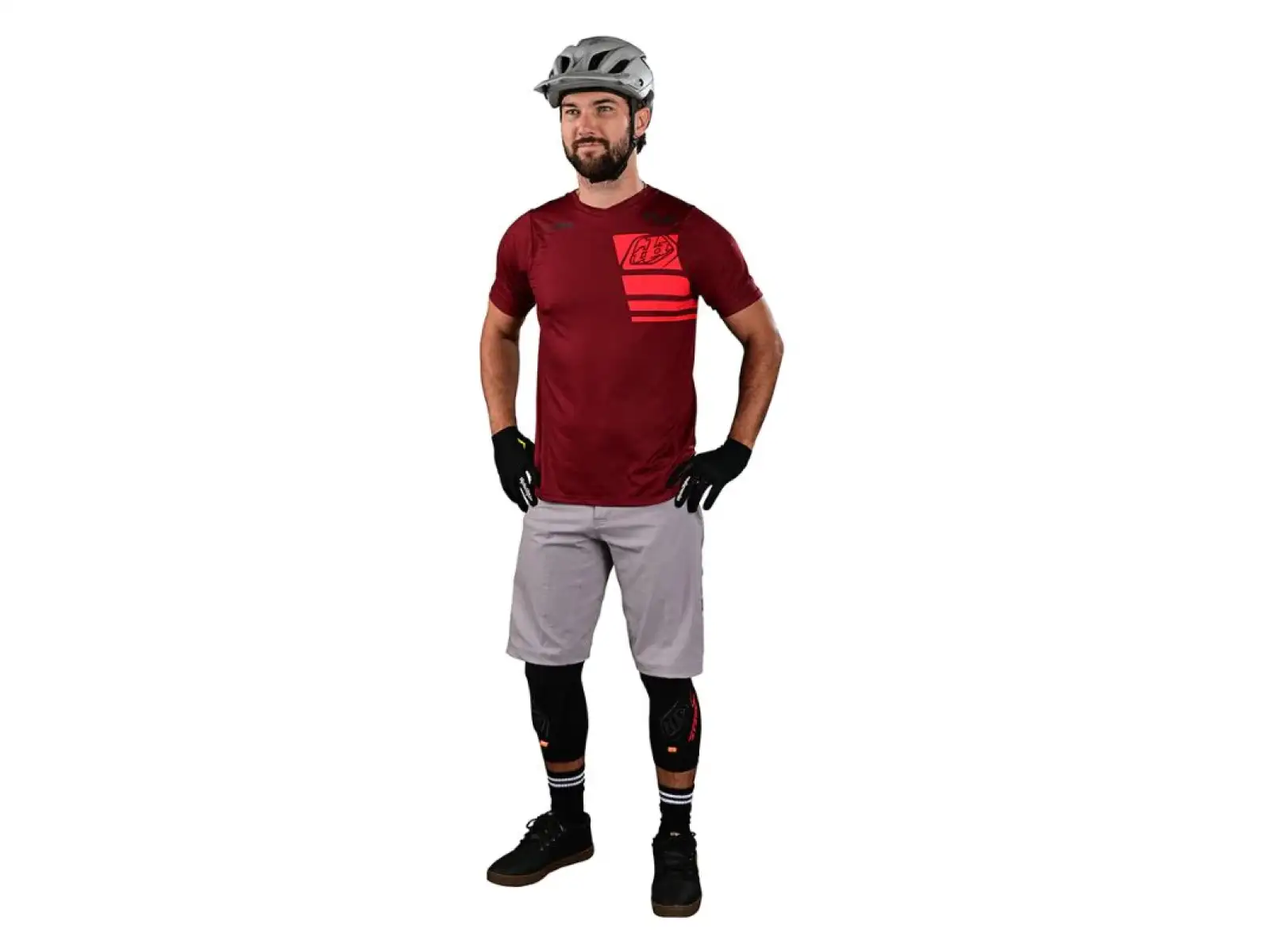 Troy Lee Designs Skyline Air SS męska koszulka rowerowa krótki rękaw Stacks syrah