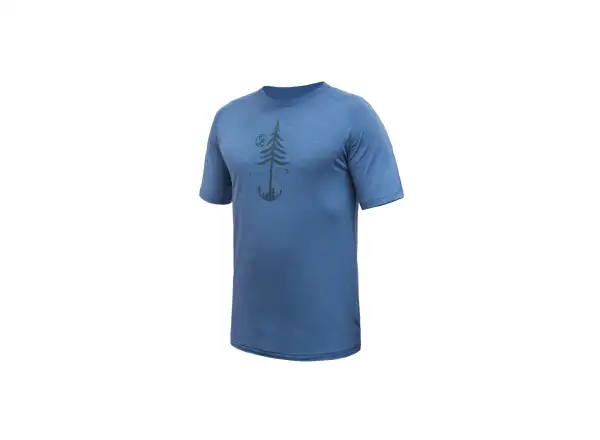 Sensor Merino Air Earth męska koszulka krótki rękaw Riviera Blue