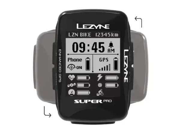 Lezyne Super Pro GPS nawigacja czarna
