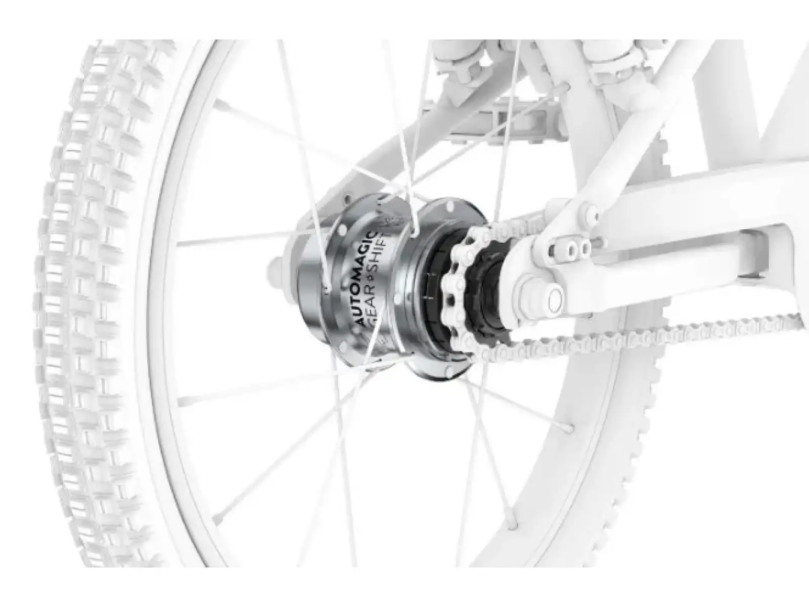 Woom 3 Automagic rower dziecięcy 16" Lizard Lime