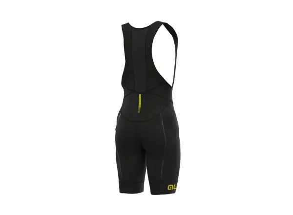 Alé R-EV1 Agonista Plus męskie spodenki z wkładką i szelkami black/fluo yellow