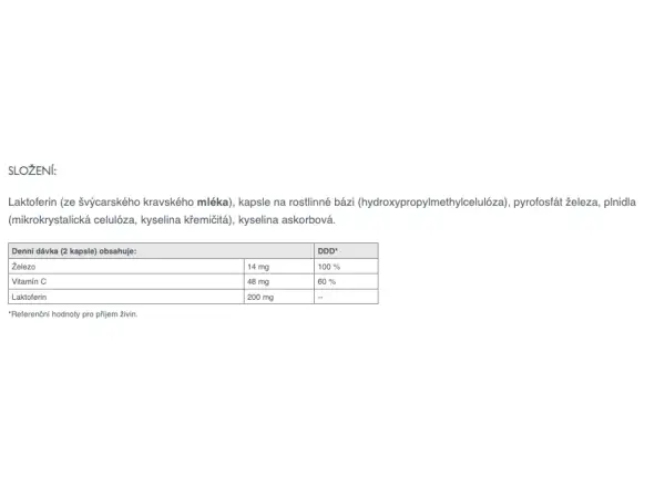 Sponser Lactoferrin uzupełnienie żelaza