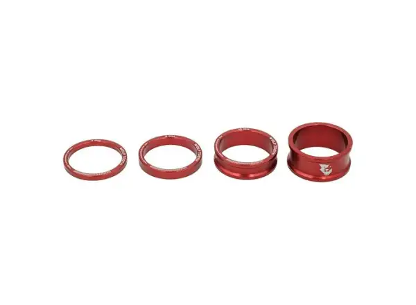 Wolf Tooth zestaw podkładek 3,5,10,15 mm do wspornika 1 1/8" czerwona