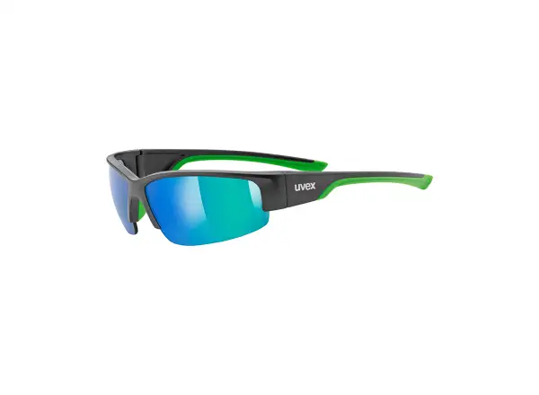 Uvex Sportstyle 215 okulary black mat green/green