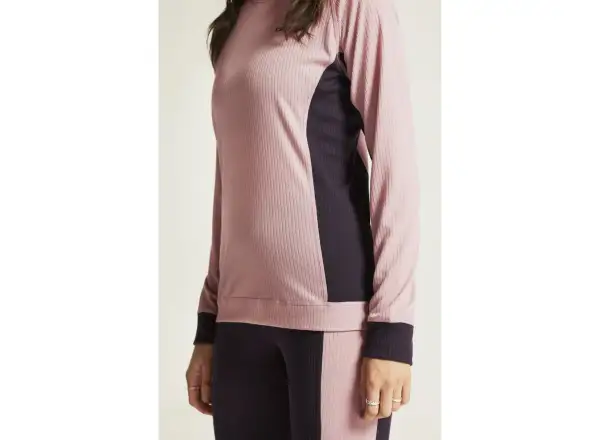 Craft Core Dry Baselayer damski zestaw koszulka długi rękaw+spodnie różowy