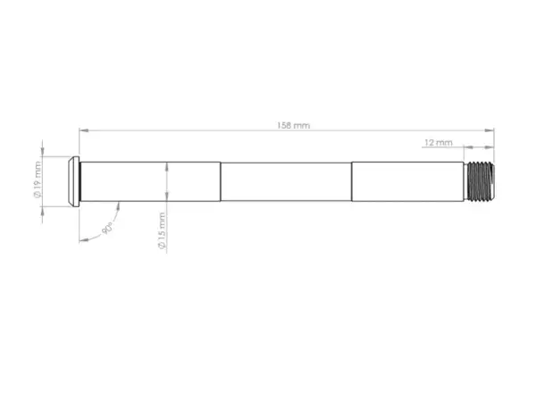Burgtec Rockshox przednia sztywna oś 15x110 mm Boost brązowa