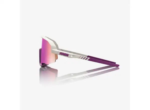 100% Slendale okulary przeciwsłoneczne Matte Chalk/Purple Multilayer Mirror Lens