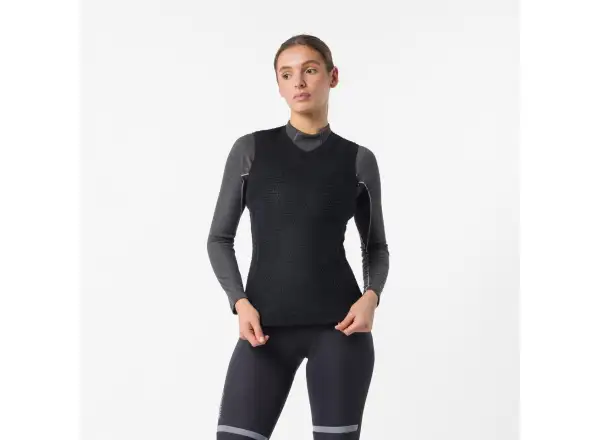 Castelli Gold Days damska warstwa pośrednia bez rękawów Black
